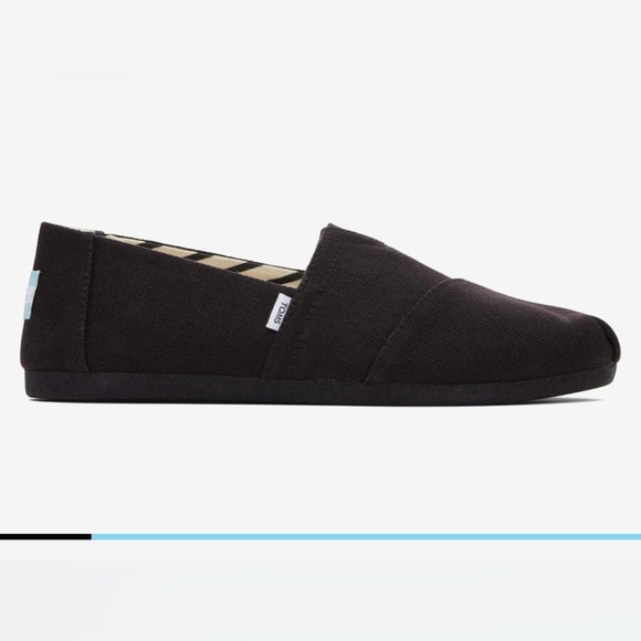 NEW Alpargata All Black Recycled Cotton Canvas size W6.5 - Picture 2 of 2